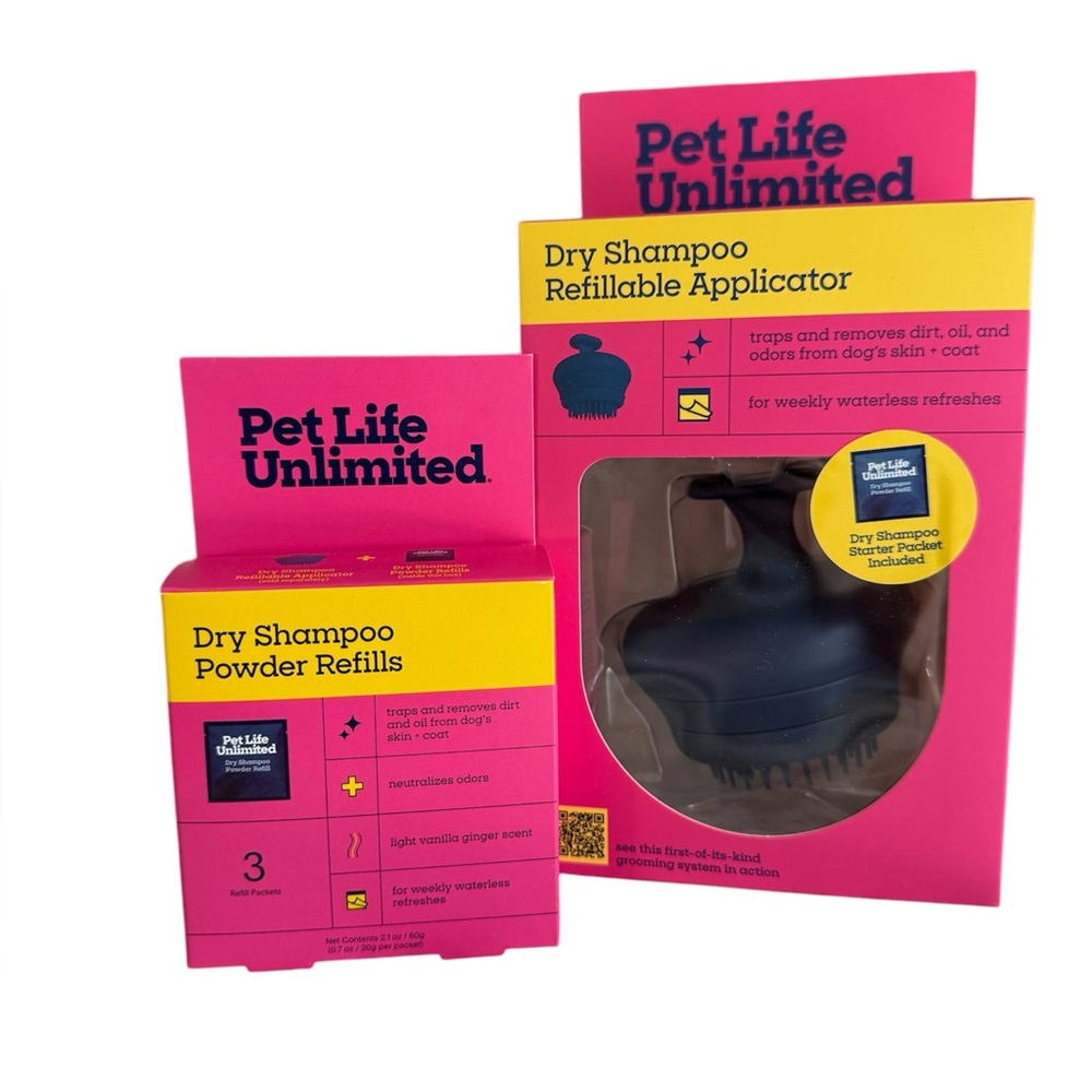 Pet Life Unlimited Dry Shampoo Refillable Applicator + Refills